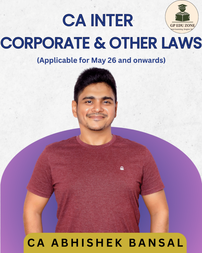 CA INTER CORPORATE AND OTHER LAWS (Applicable for May 2025,Sep 2025,Jan ...