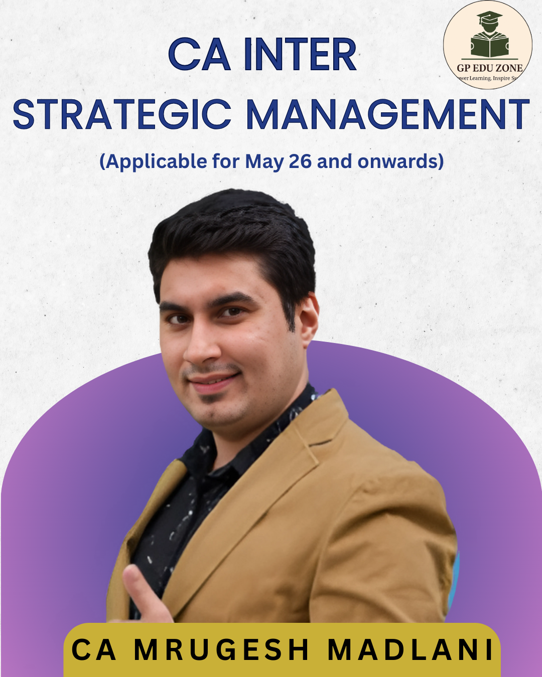 VIDEO LECTURES POSTER (1080 x 1350 px) (3) CA Inter – SM – Regular Batch – Sep 25 & Jan 26 - Image 1